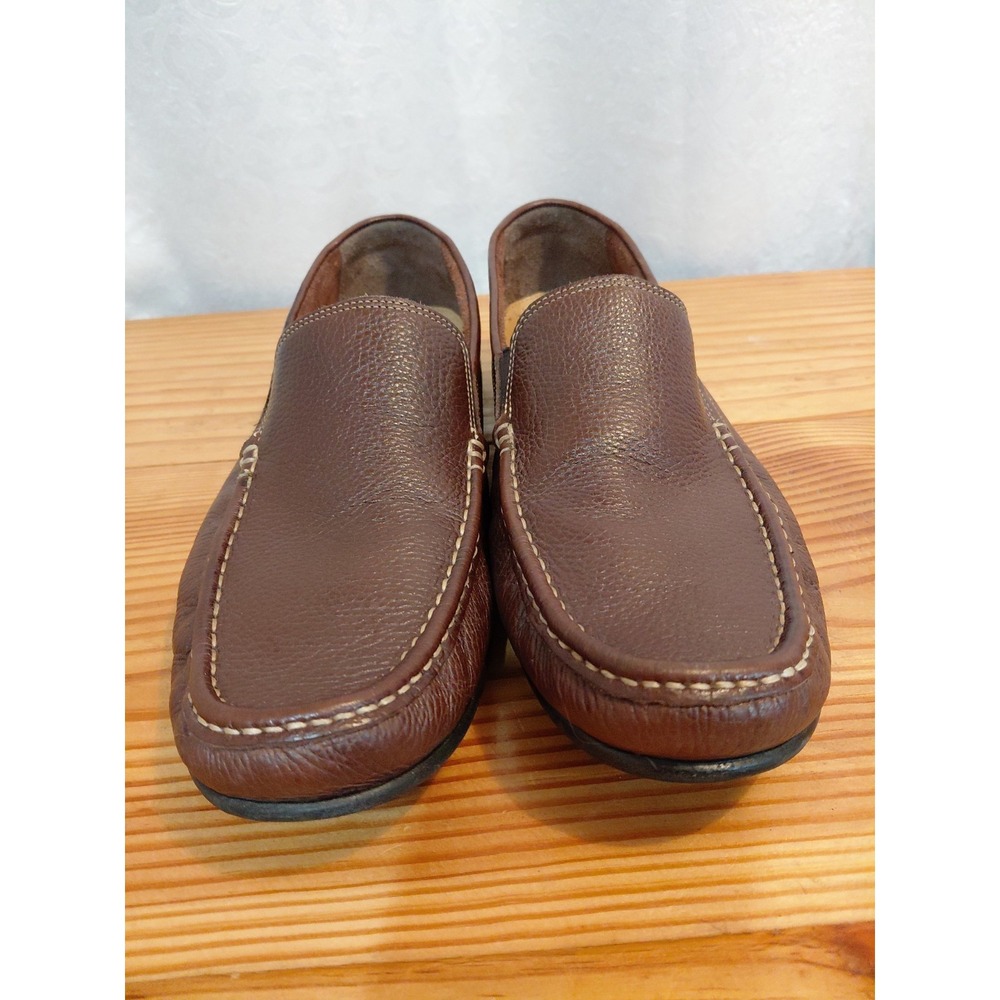 Mens Brown Pebble Leather Conner Loafers By G. H. BASS. Sz 11-M. - Picture 2 of 8
